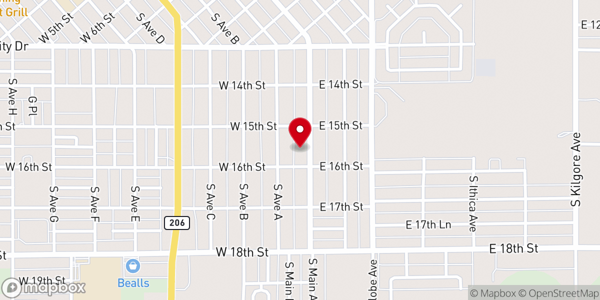 Map showing location of Central Christian Church
