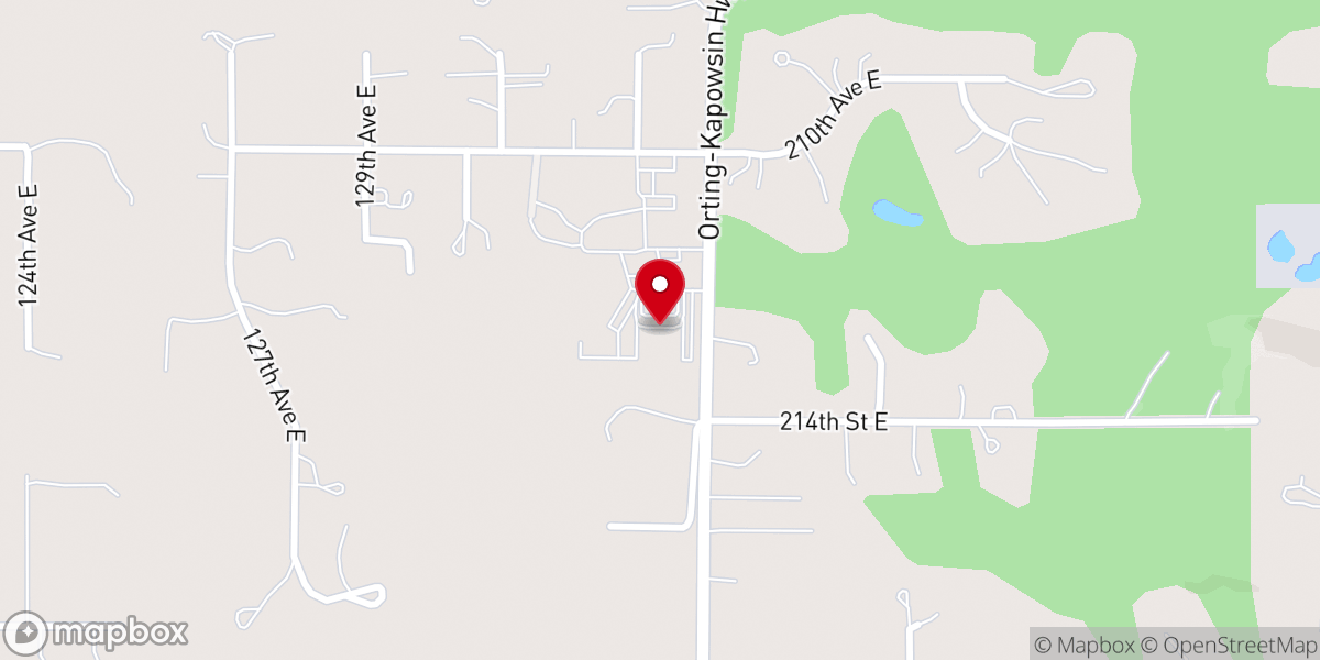 Map showing location of New Testament Christian Church of Graham, WA