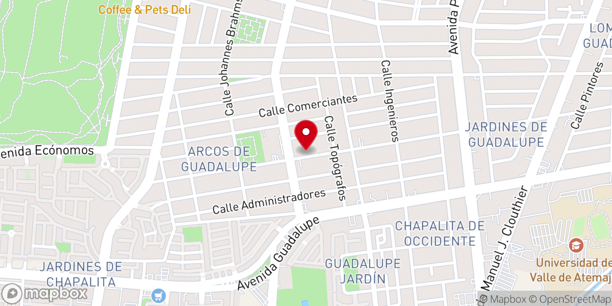 Map showing location of Fuente de Vida