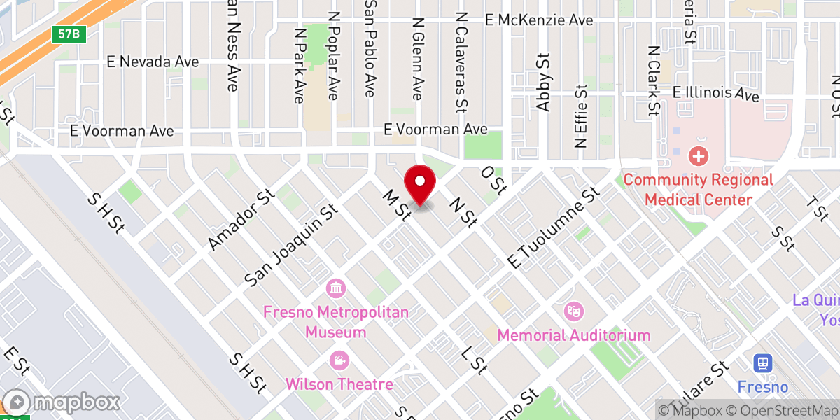Map showing location of Carter Memorial African Methodist Episcopal Church