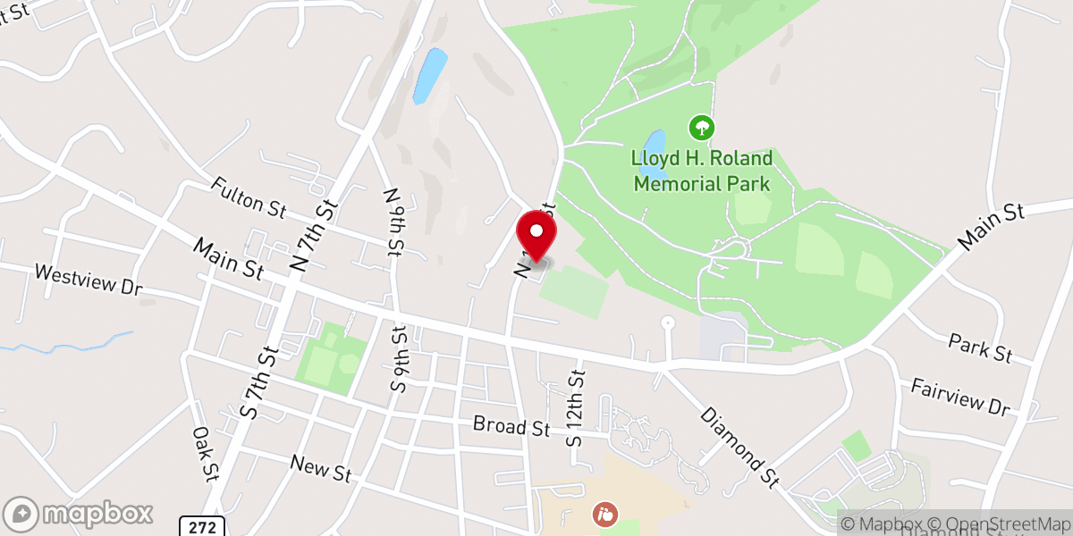Map showing location of Mt. Zion United Methodist Church