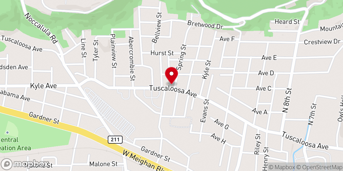 Map showing location of Rising Star AOH Church of God