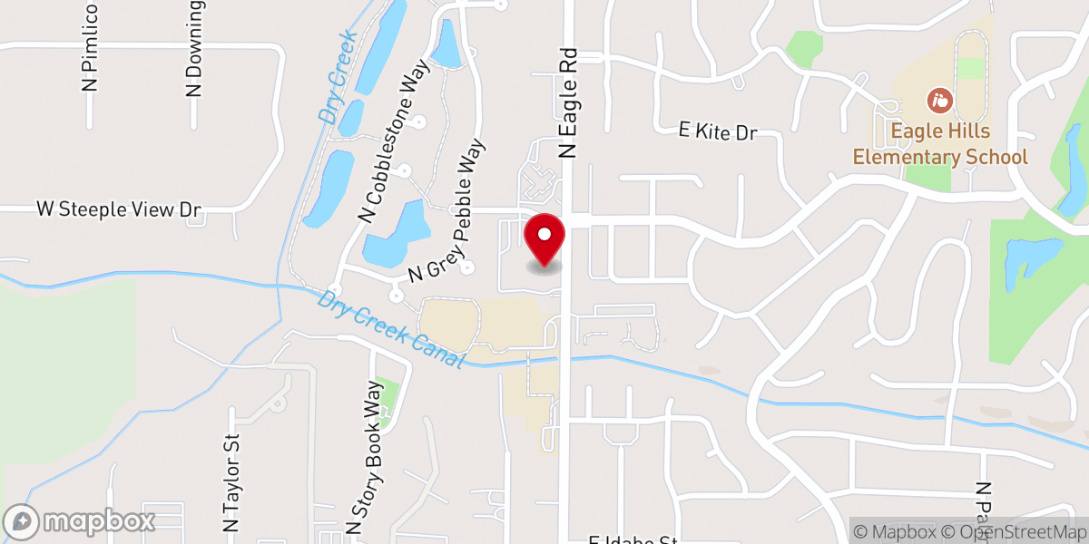 Map showing location of Eagle Hills Church
