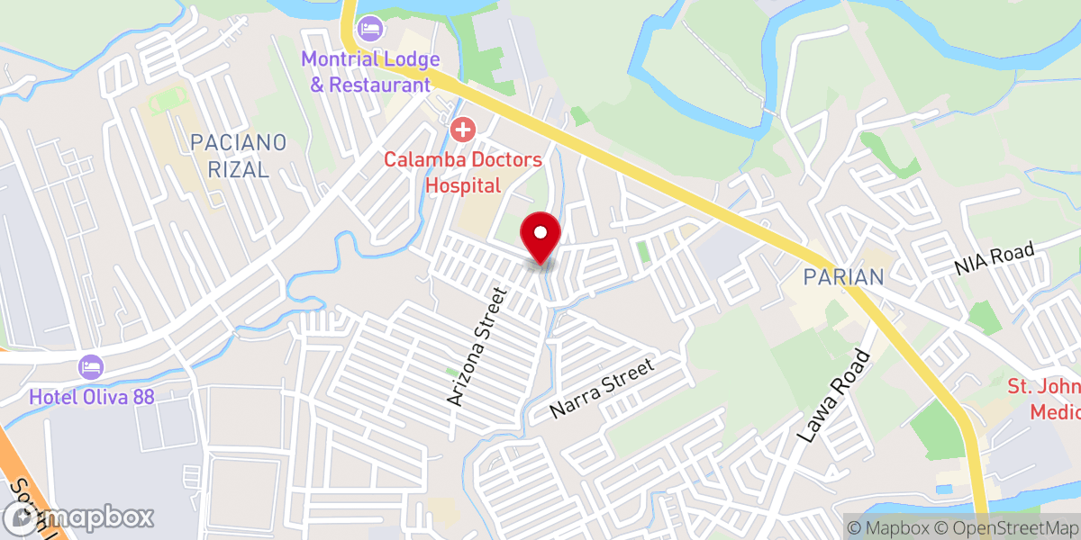 Map showing location of Manna House Baptist Church