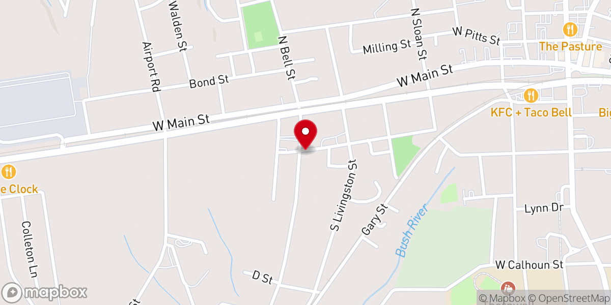 Map showing location of Friendship African Methodist Episcopal Church