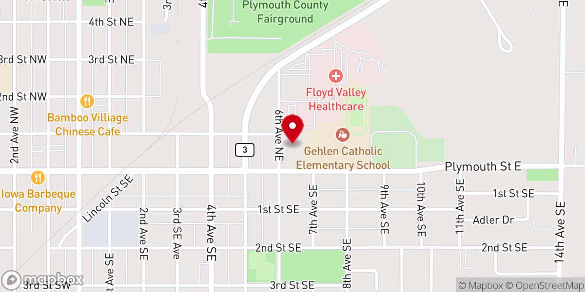 Map showing location of Saint Marys Roman Catholic Church