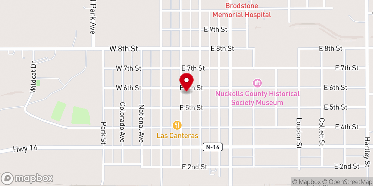 Map showing location of Risen Life Fellowship Church