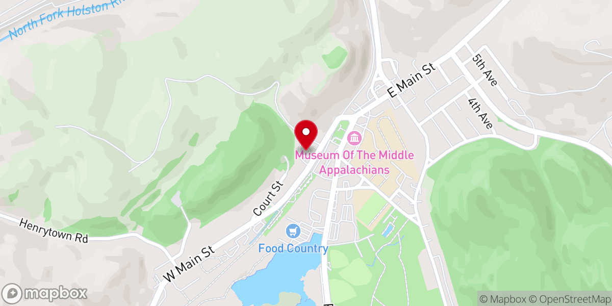 Map showing location of Madam Russell Methodist Church