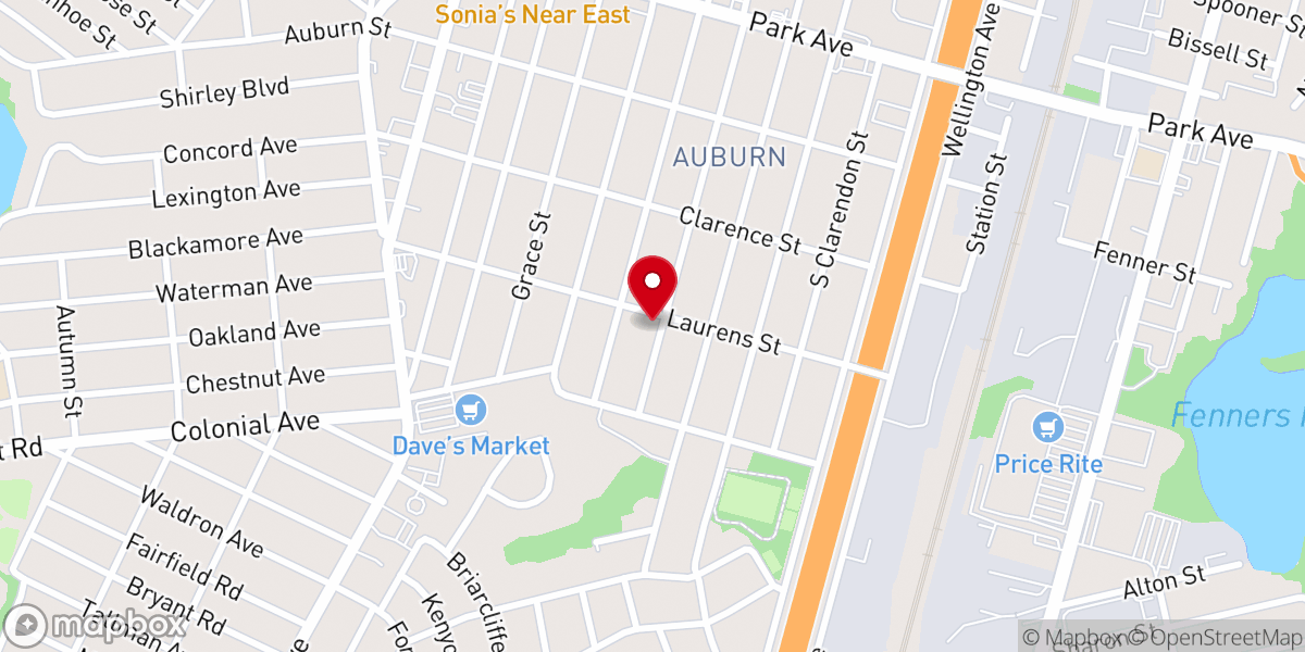 Map showing location of New Beginnings Christian Church