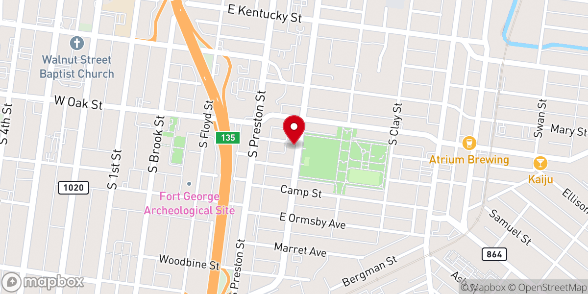 Map showing location of Riverview Church