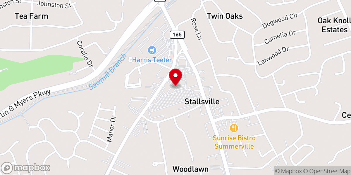 Map showing location of Calvary Chapel Summerville