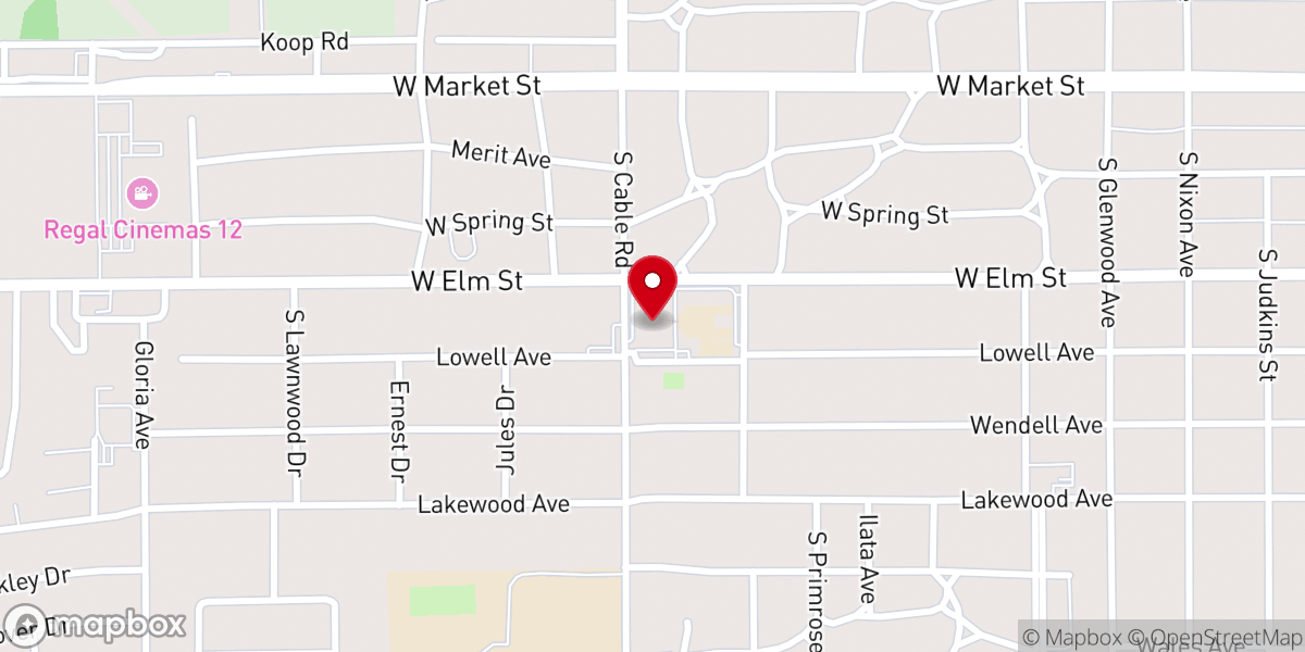 Map showing location of St. Charles Borromeo Catholic Church