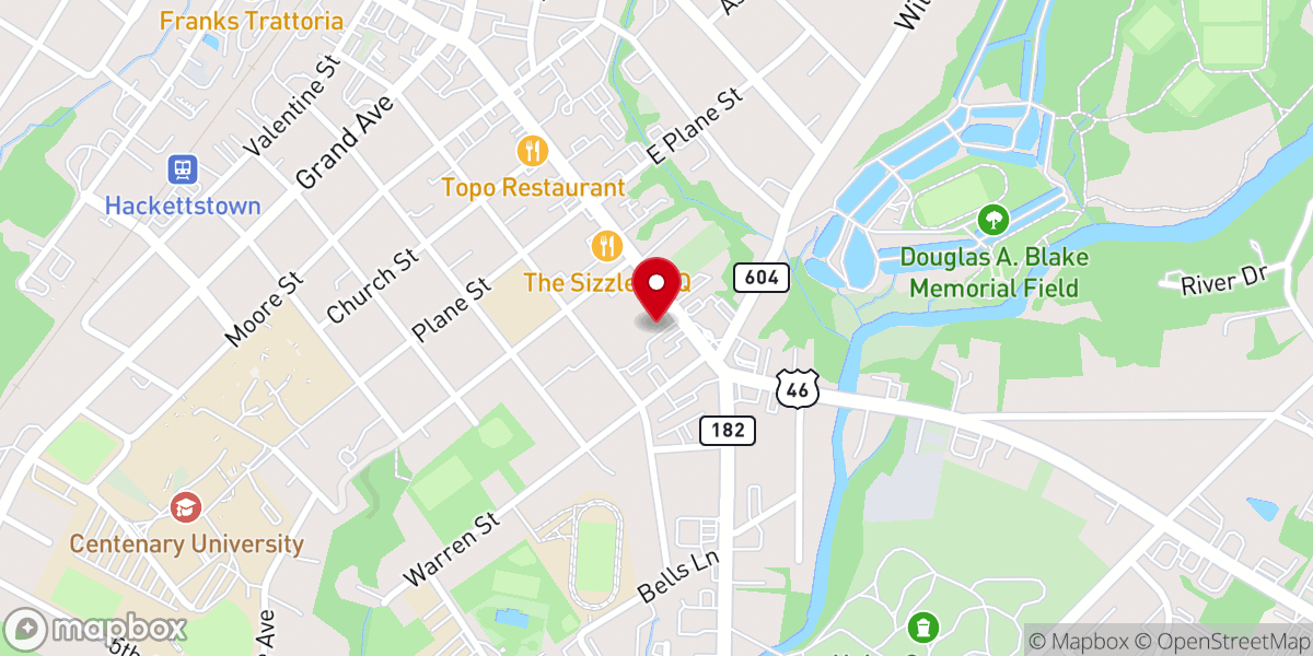 Map showing location of First Presbyterian Church