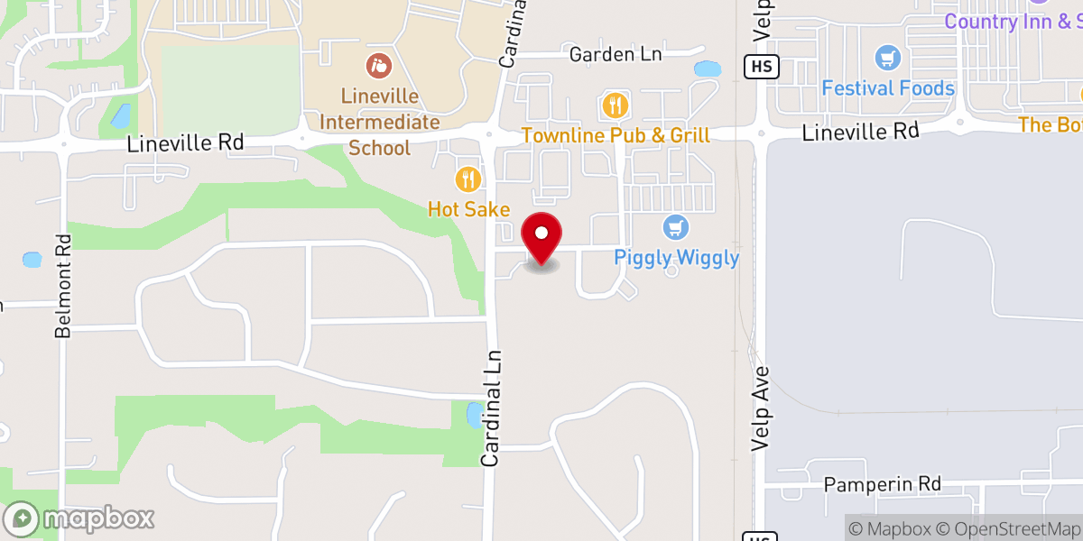 Map showing location of Christ the King Evangelical Lutheran Church