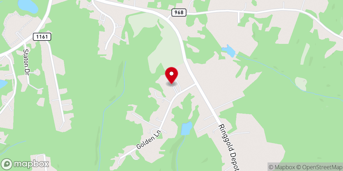 Map showing location of Victory Baptist Church