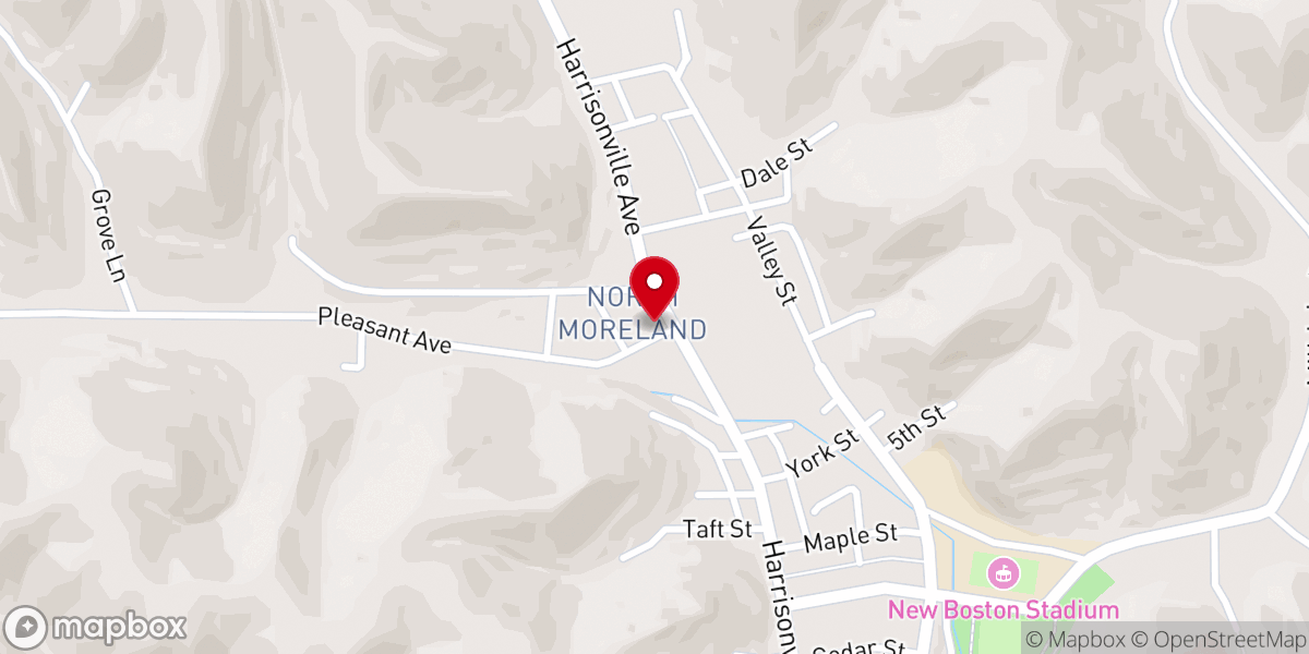 Map showing location of New Life Family Worship Center