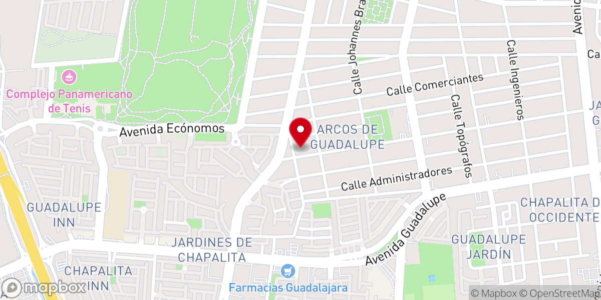 Map showing location of Gracia Comunidad Bíblica