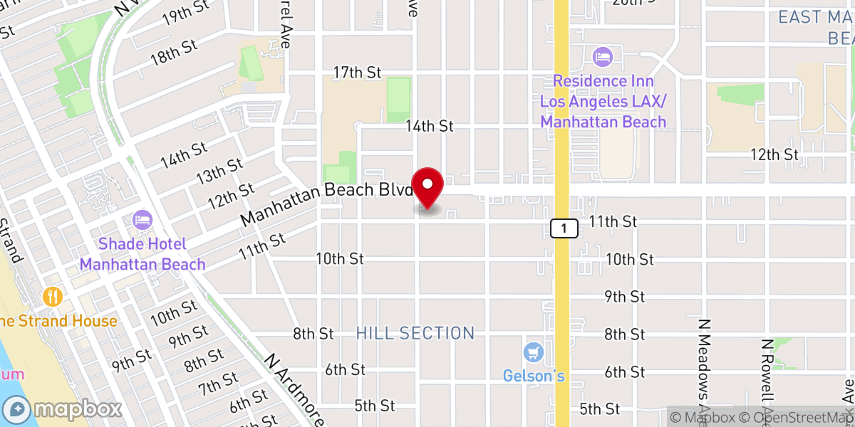 Map showing location of First Lutheran Church