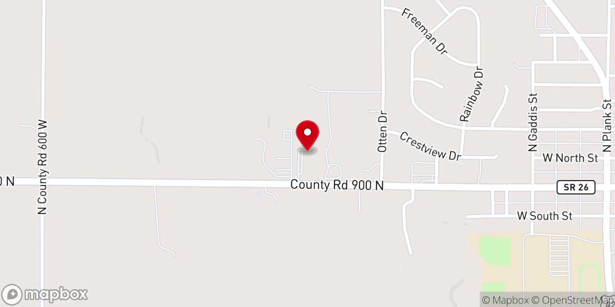 Map showing location of Rossville Presbyterian Church