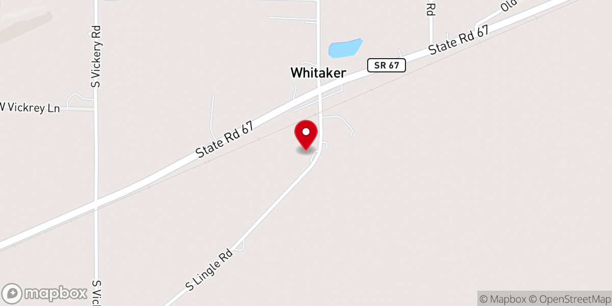 Map showing location of Whitaker Baptist Church