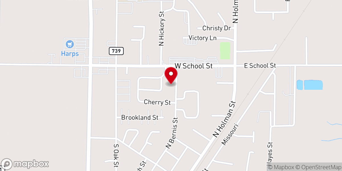 Map showing location of Potters House Church