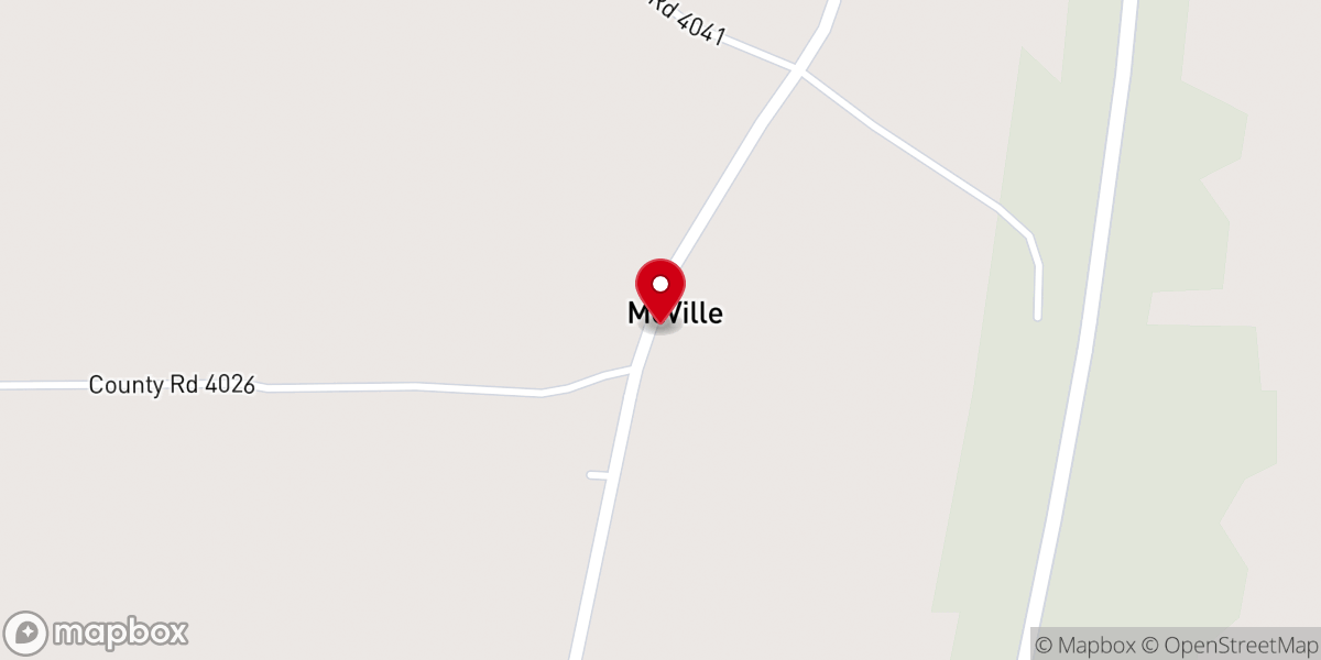 Map showing location of Yockanookany Baptist Church