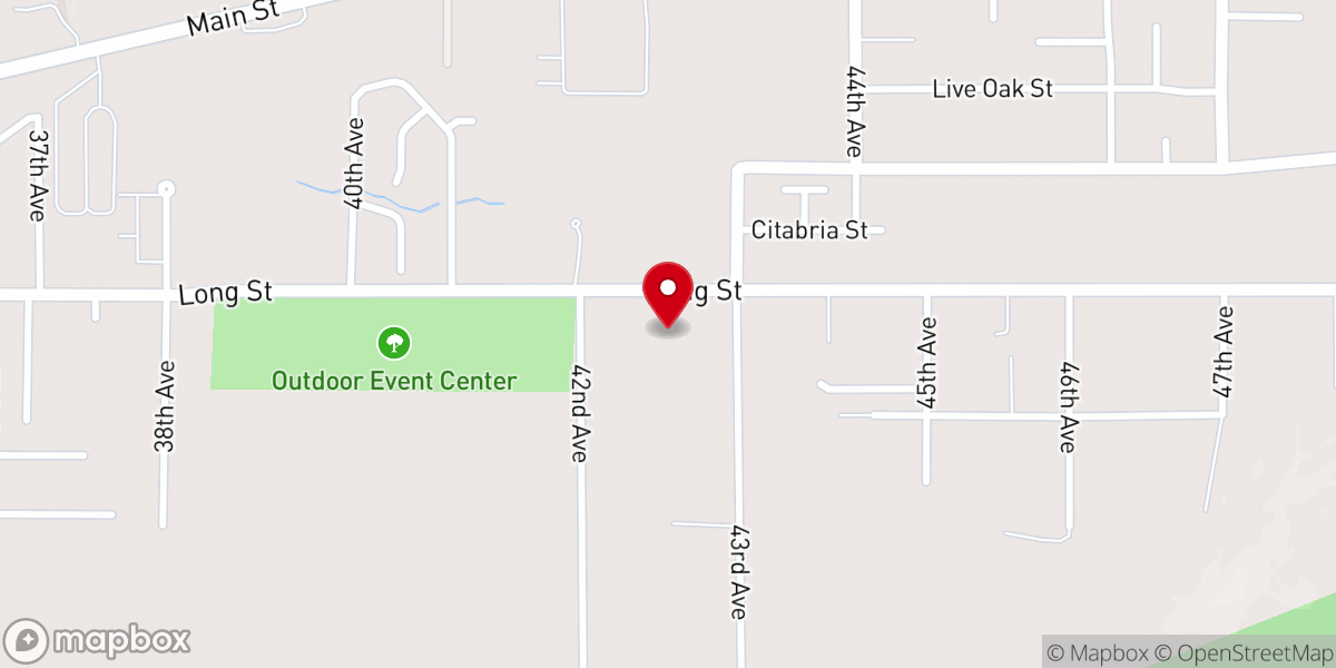 Map showing location of Harvest Christian Center