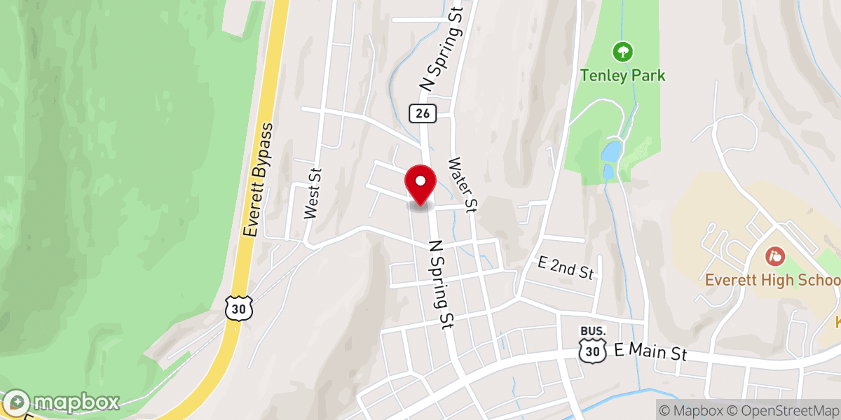Map showing location of One Community Christian Church