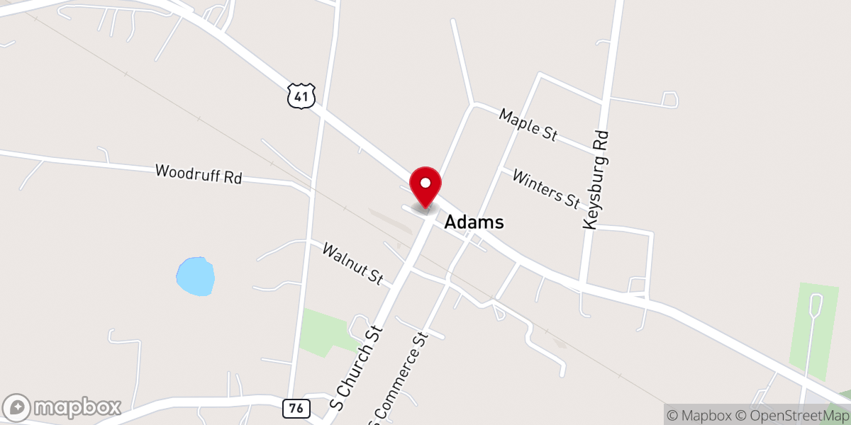 Map showing location of United States Postal Service