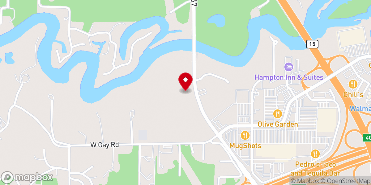 Map showing location of Bibleway Missionary Baptist Church
