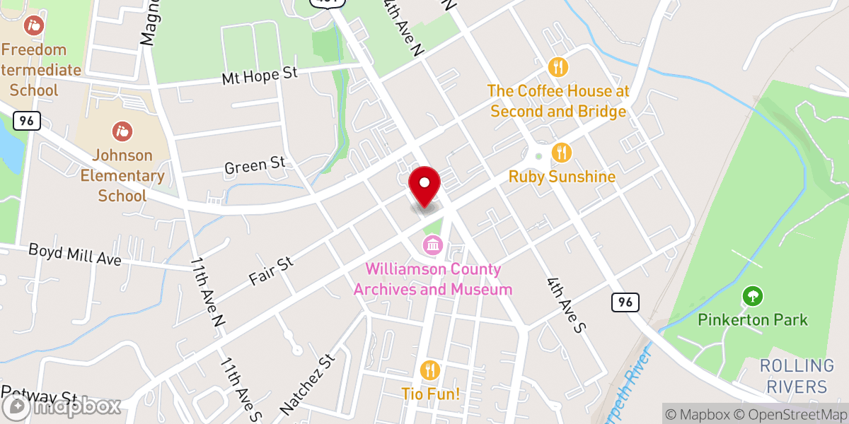 Map showing location of St. Paul’s Episcopal Church