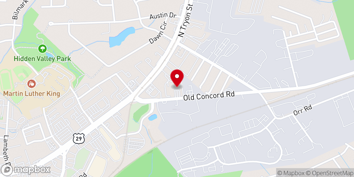 Map showing location of Harbor Baptist Church