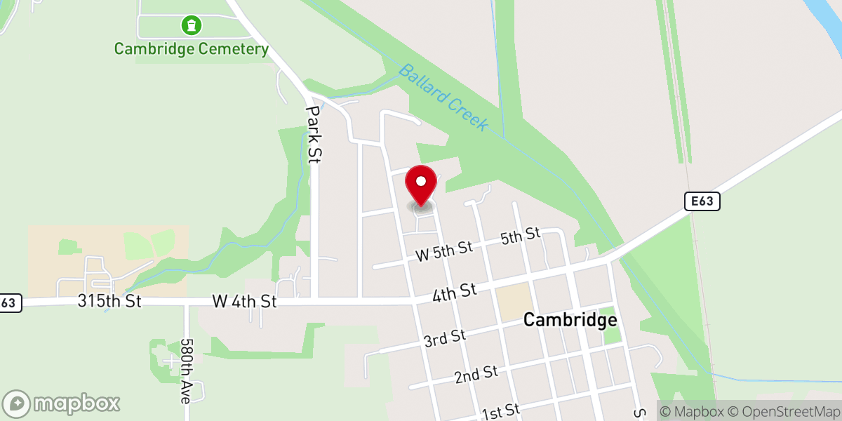 Map showing location of Nazareth Lutheran Church