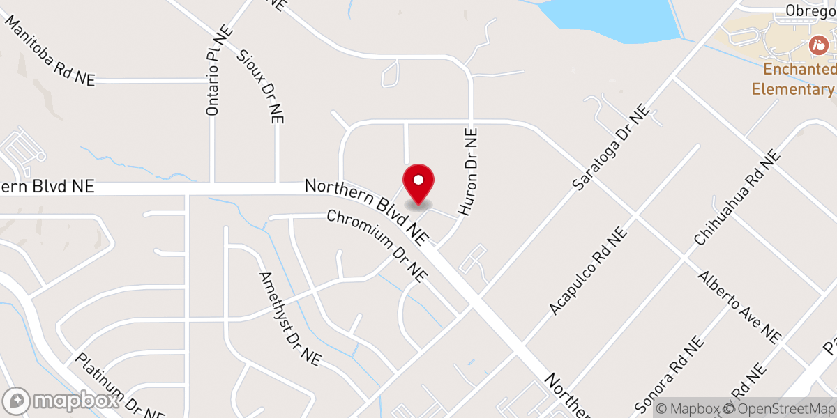 Map showing location of Emmanuel Missionary Baptist Church