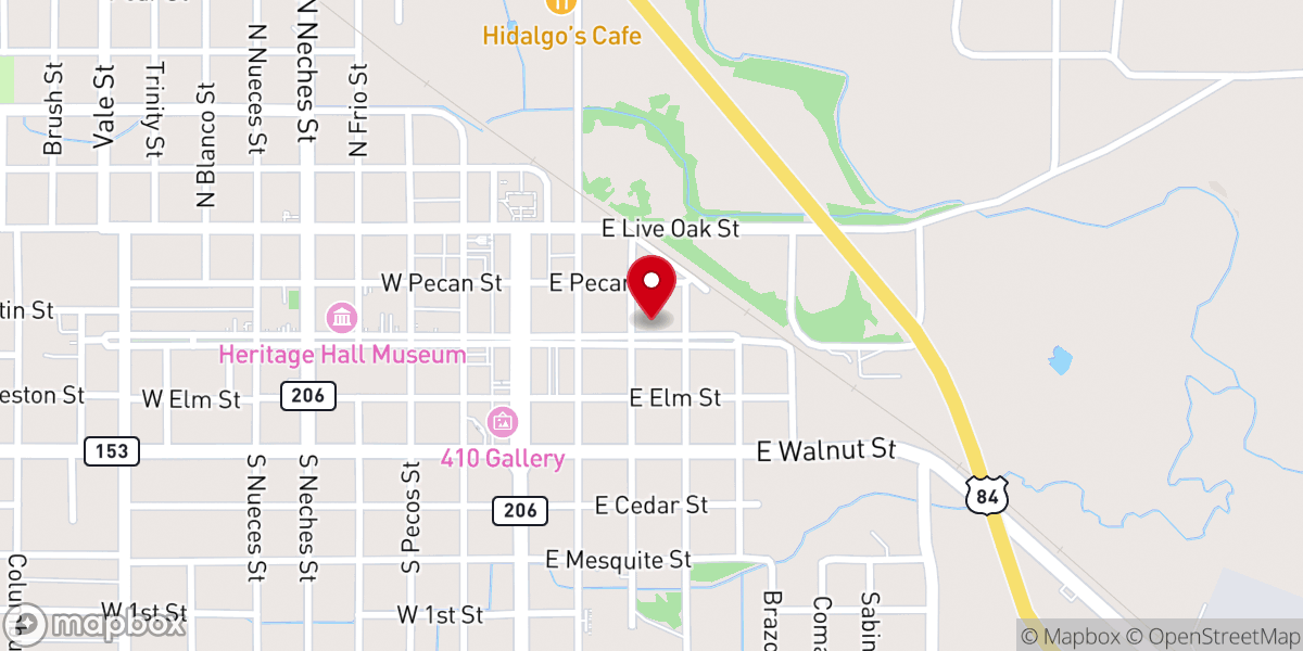 Map showing location of Sacred Heart Parish