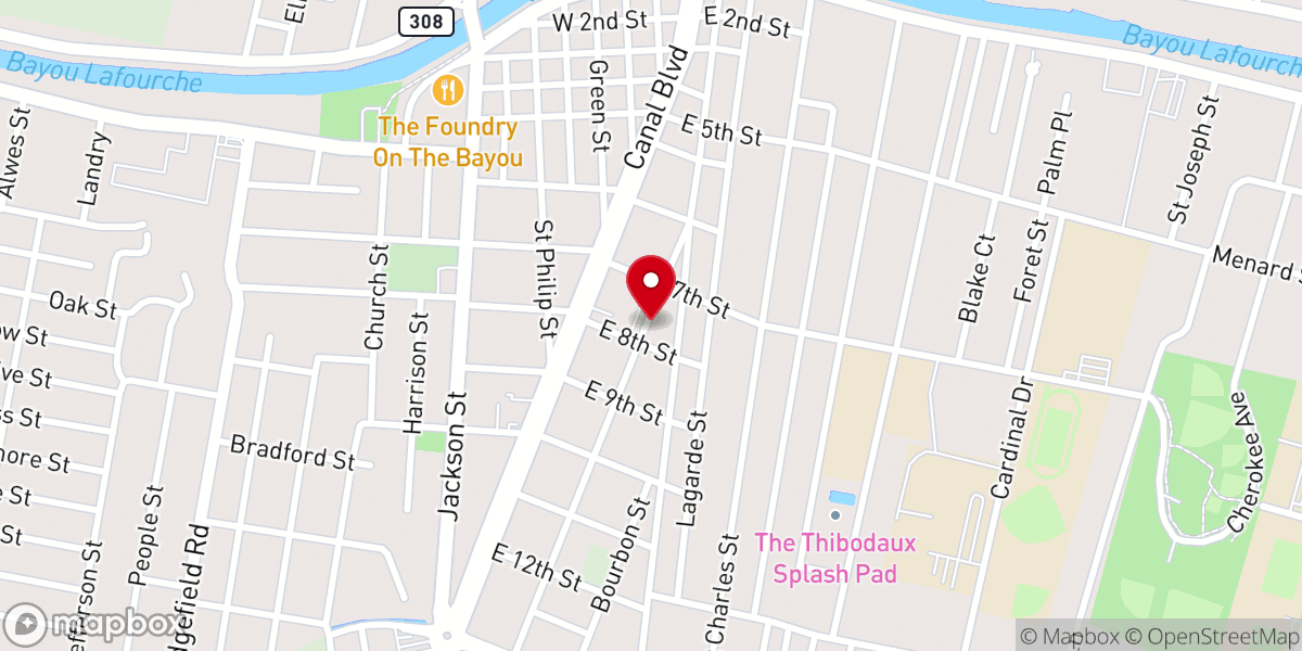Map showing location of St Joseph Church