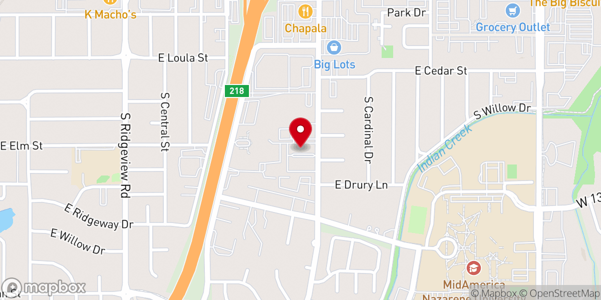 Map showing location of United Methodist Youthville