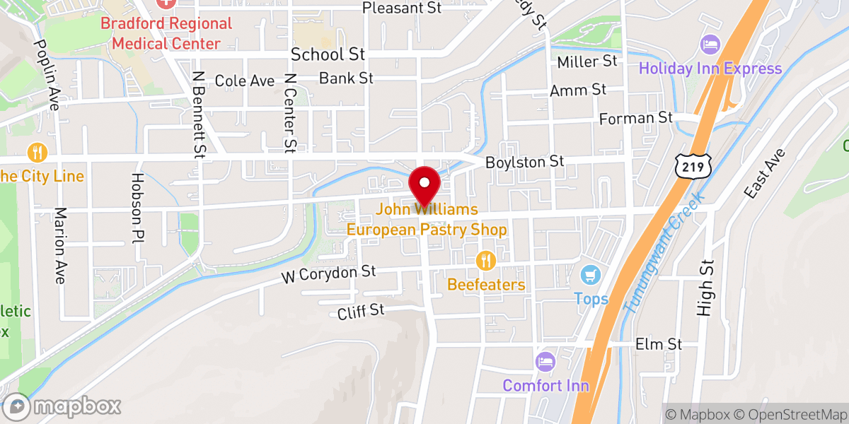 Map showing location of Destinations Bradford