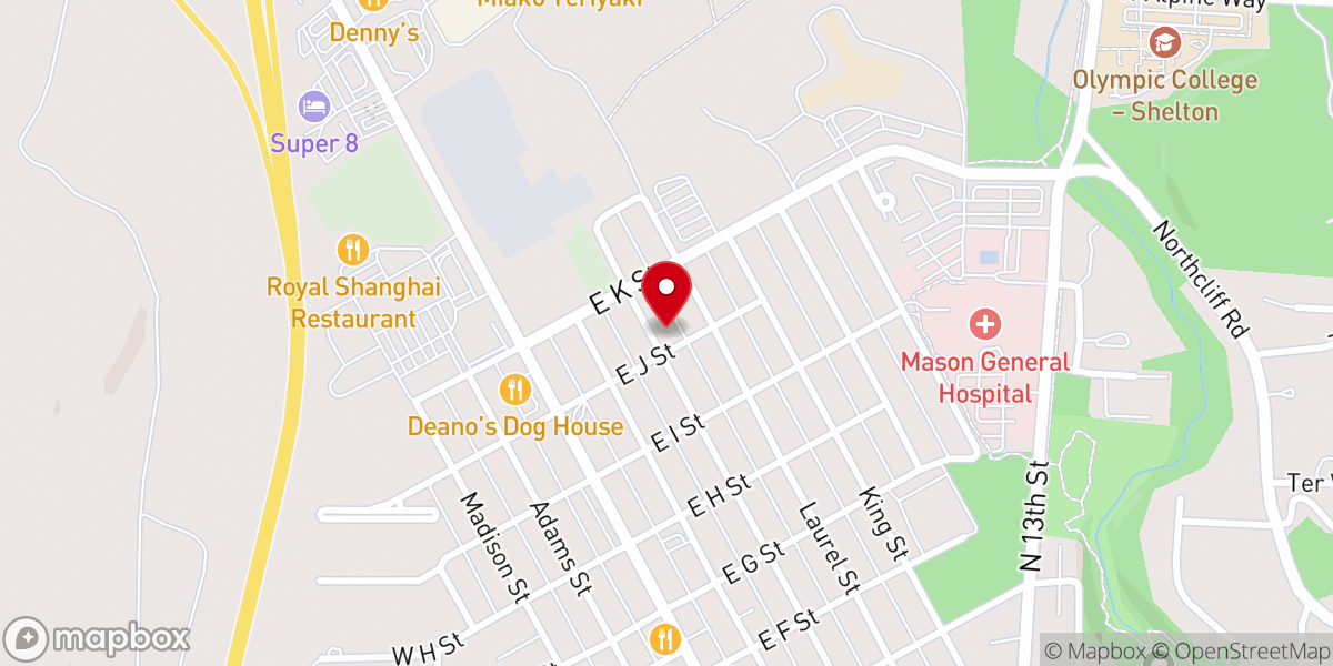 Map showing location of Mountain View Alliance Church