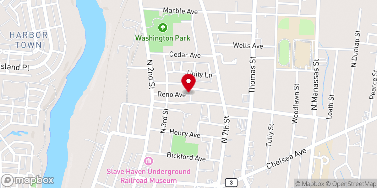 Map showing location of Restoration Outreach Ministry