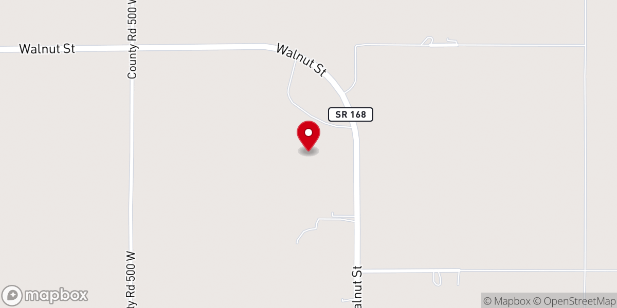Map showing location of First Christian Church of Owensville