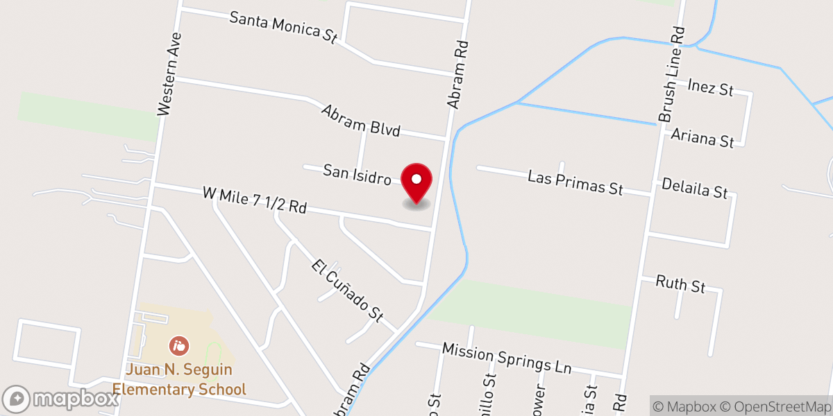 Map showing location of Iglesia Cristiana Abram Rd
