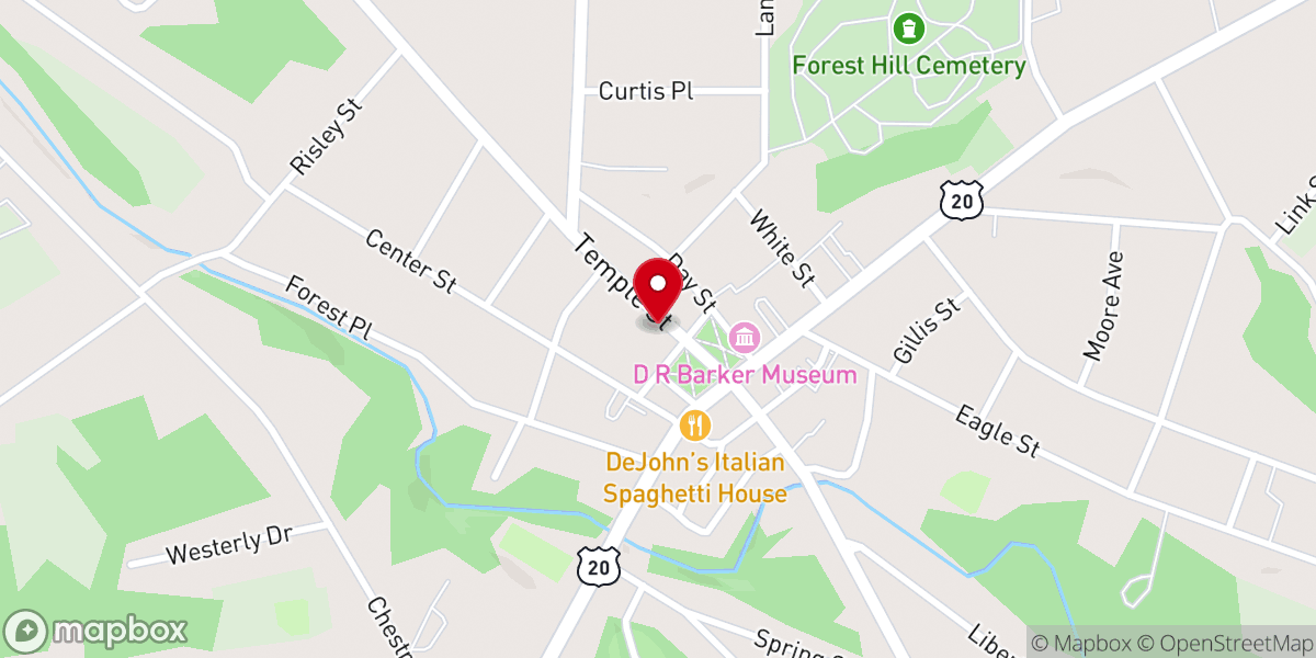 Map showing location of Family Church Fredonia