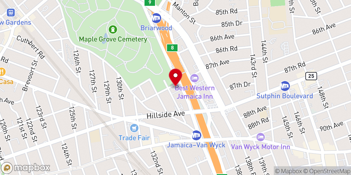 Map showing location of Our Lady of the Cenacle Church