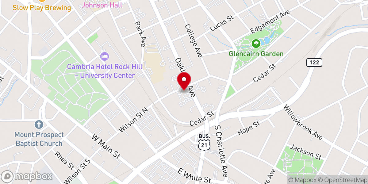 Map showing location of Old Town Church