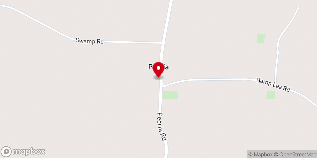 Map showing location of Robinson Baptist Parsonage