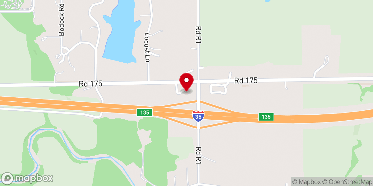 Map showing location of New Life Christian Church