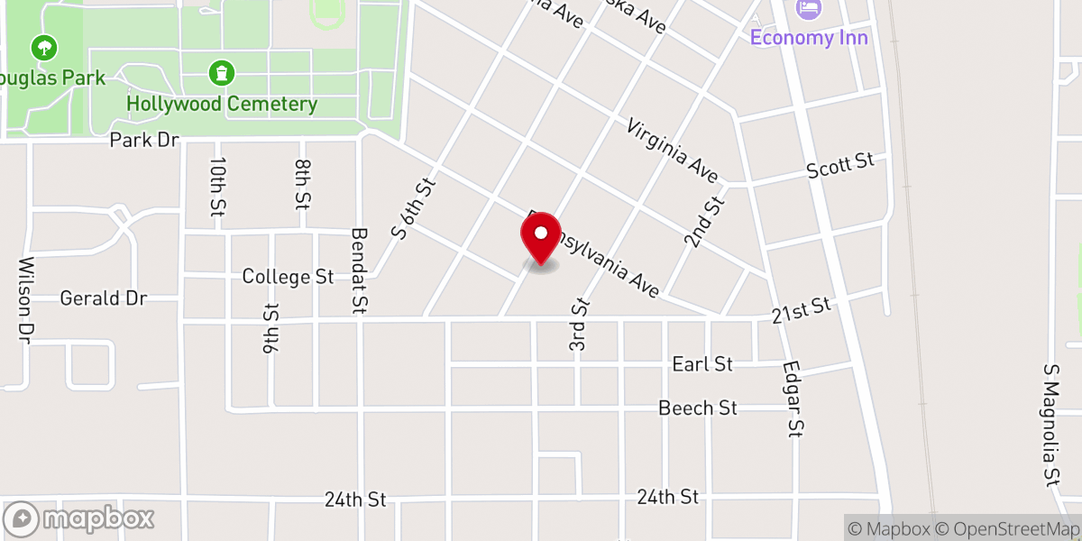 Map showing location of Church of the Living God