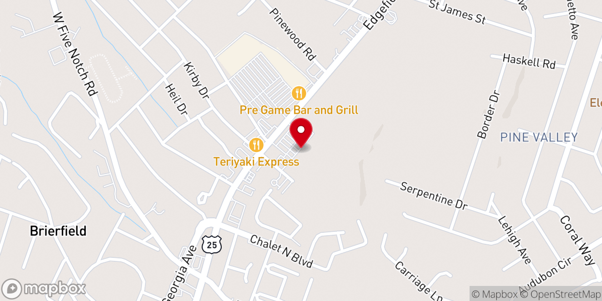 Map showing location of God's Image Worship Center