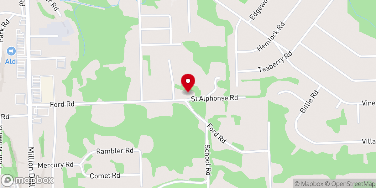 Map showing location of Elk Baptist Church